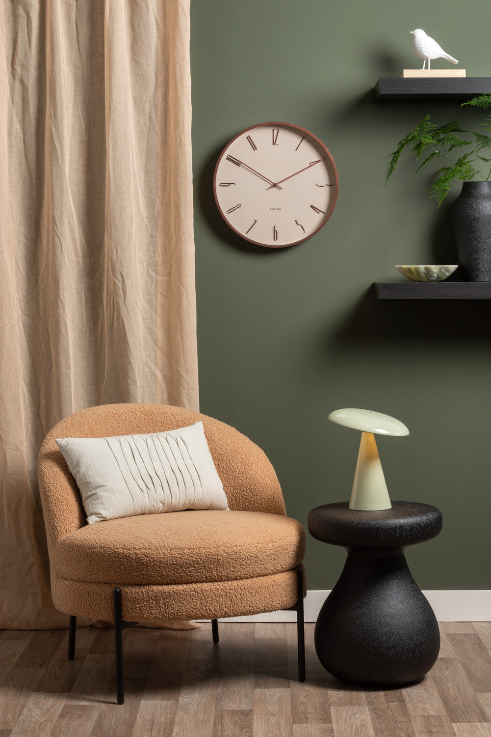 Scandia Wall Clock (Warm Grey) D40cm