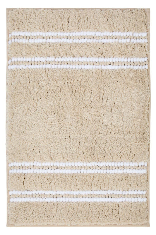 Striped Bath Mat (Beige)