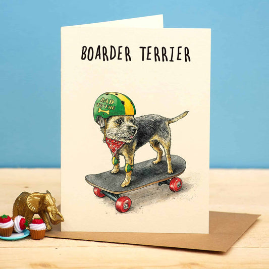 Boarder Terrier Card - Dog Card - Everyday Card: 5" x 7"