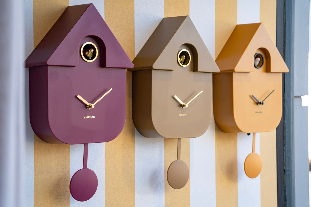 Modern Cuckoo Oro Wall Clock (Mocha Brown)