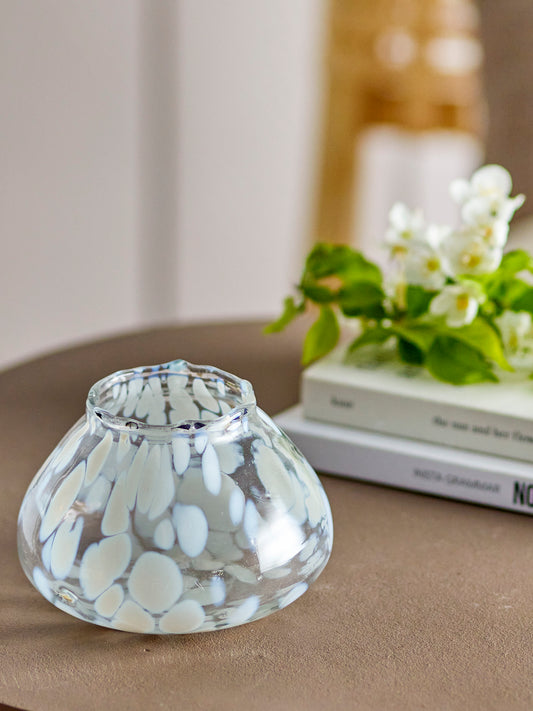 Hertha Tea Light Votive (White Glass)