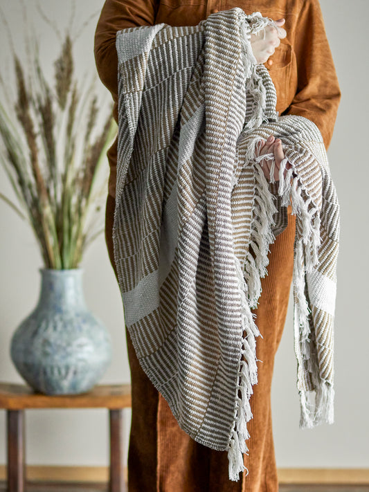 Isnel Recycled Cotton Throw (Warm Neutrals)