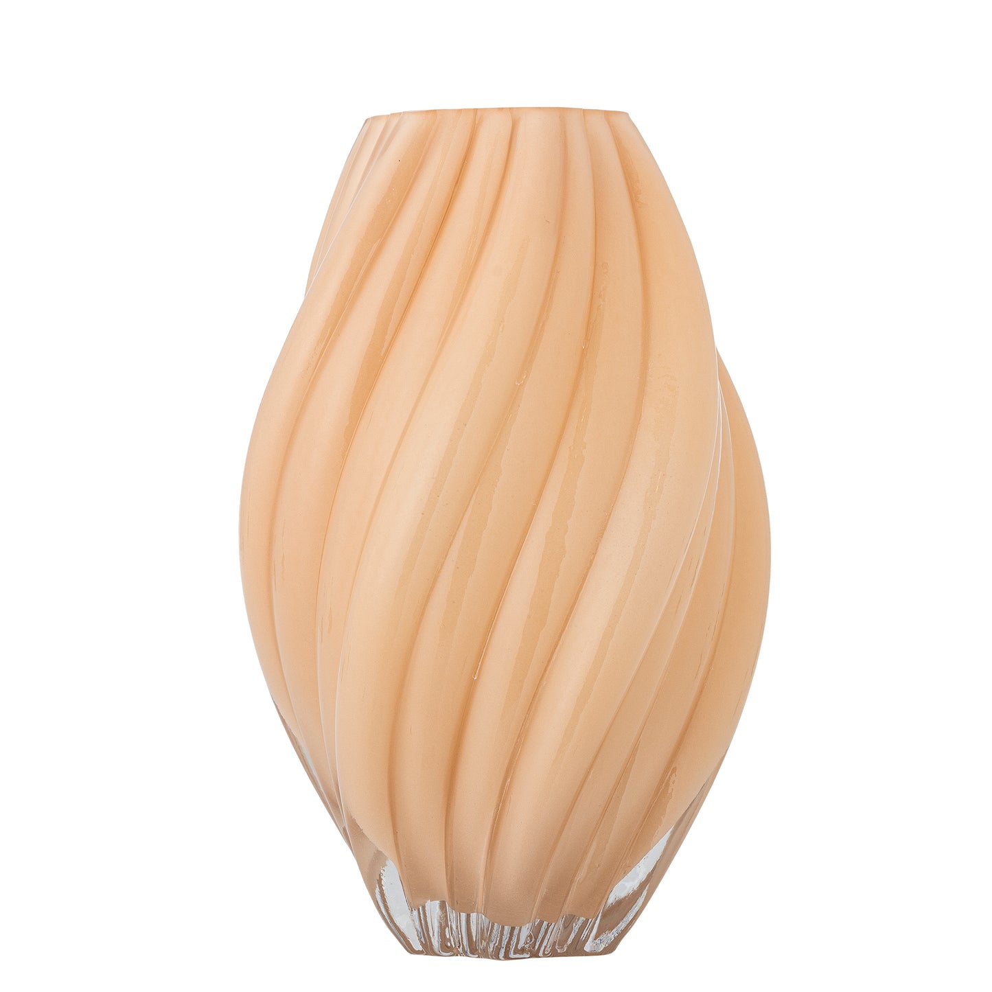 Kanji Glass Vase (Apricot)