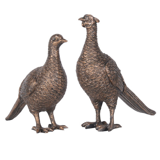Bronze Effect Pheasants (Set of 2)