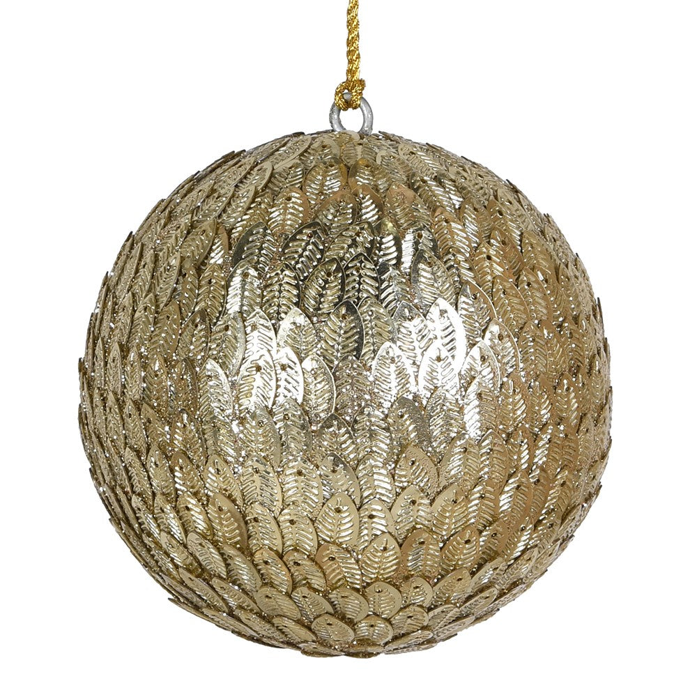 Gold Feather Bauble D10cm