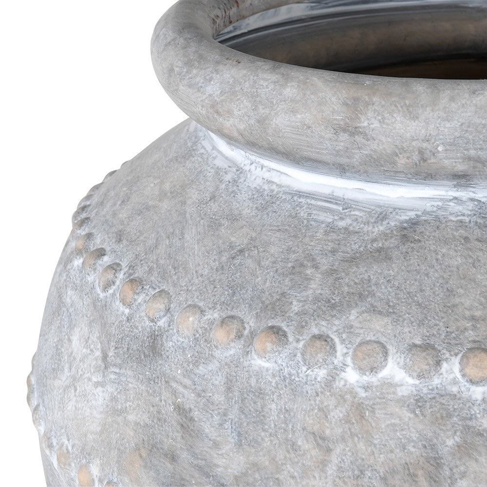 Outdoor Textured Terracotta Urn H62cm