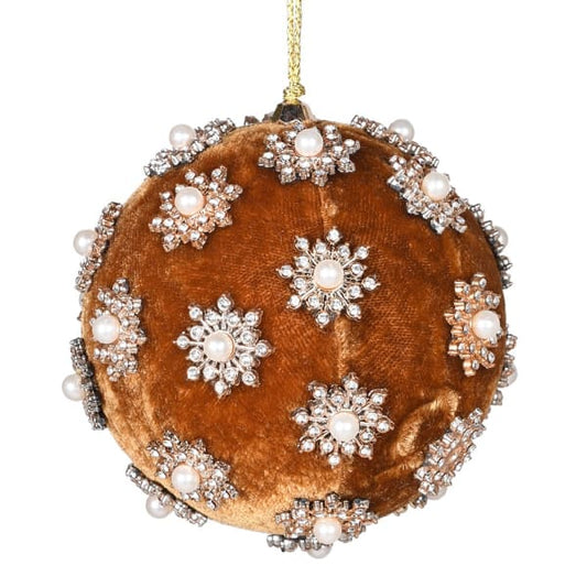 Gold Pearl Sun Bauble D10cm