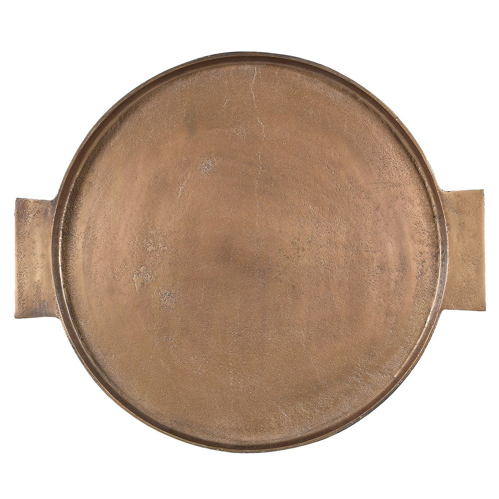 Antique Brass Round Tray