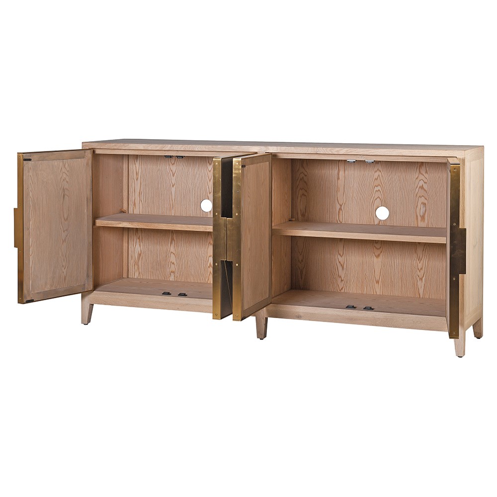 Cocoa 4 Door Sunburst Sideboard
