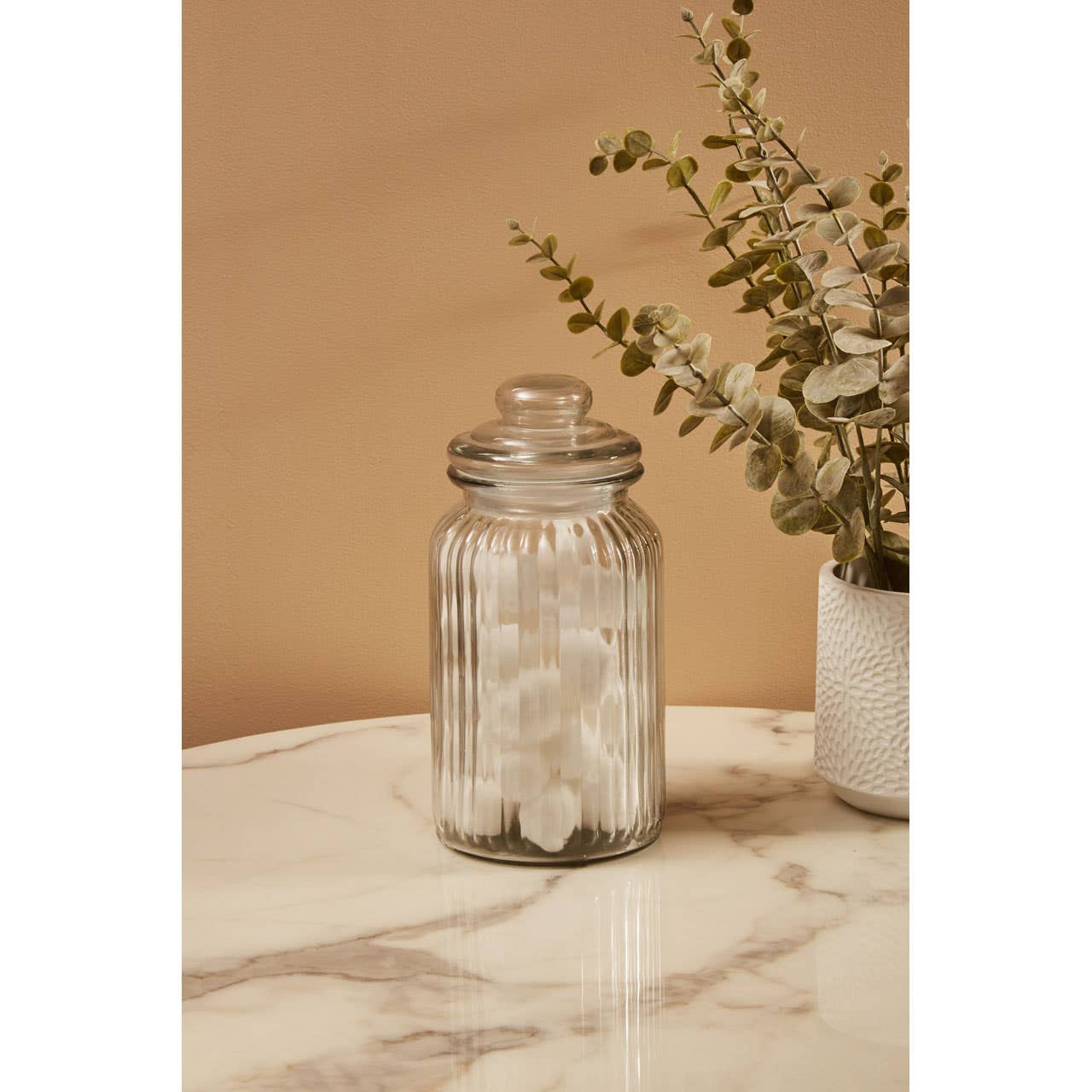 Ribbed Storage Jar