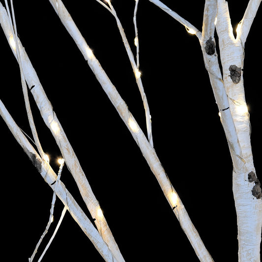 Tall 7ft Silverbirch Lit LED Tree