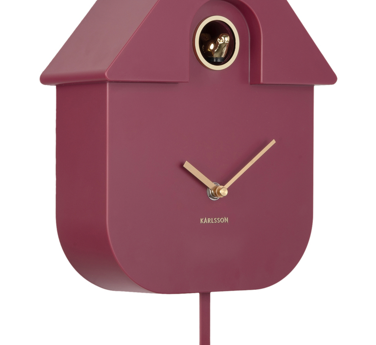 Modern Cuckoo Oro Wall Clock (Dark Mauve)