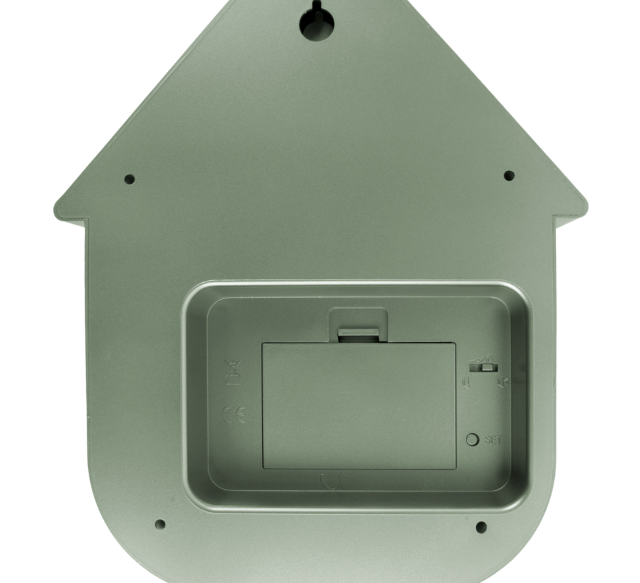 Modern Cuckoo Metallic Wall Clock (Jungle Green)