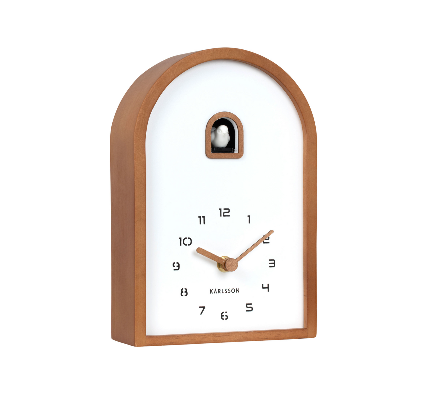 "Curva" Table Cuckoo Clock (Dark Wood)