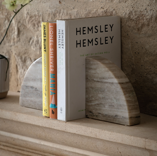Tamera Marble Bookend in Sandstone (Set of 2)