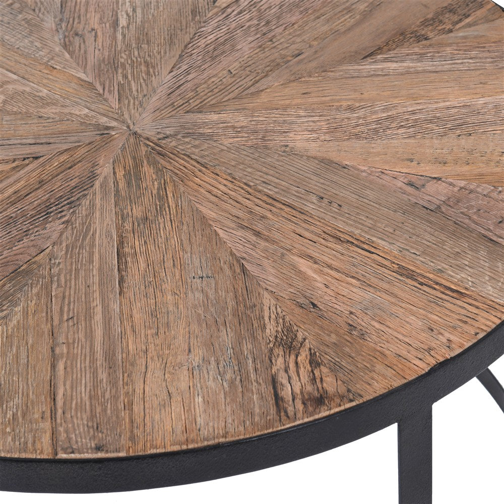 Reclaimed Oak Coffee Table (Nest of 2) D80cm