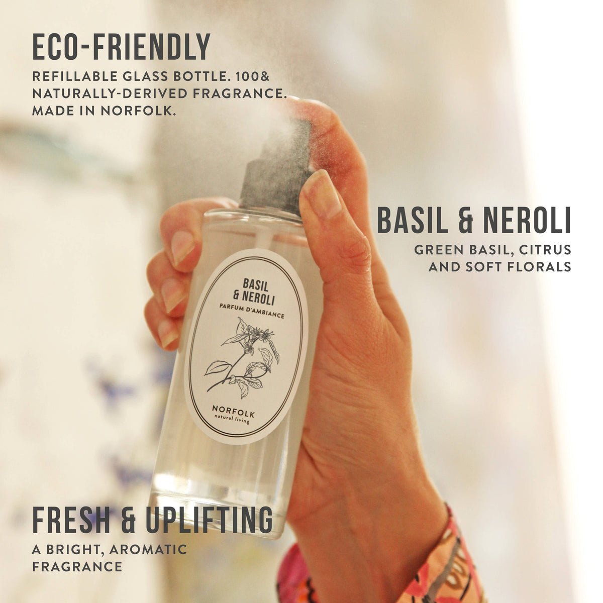 Room and Mood Mist - Basil & Neroli 150ml