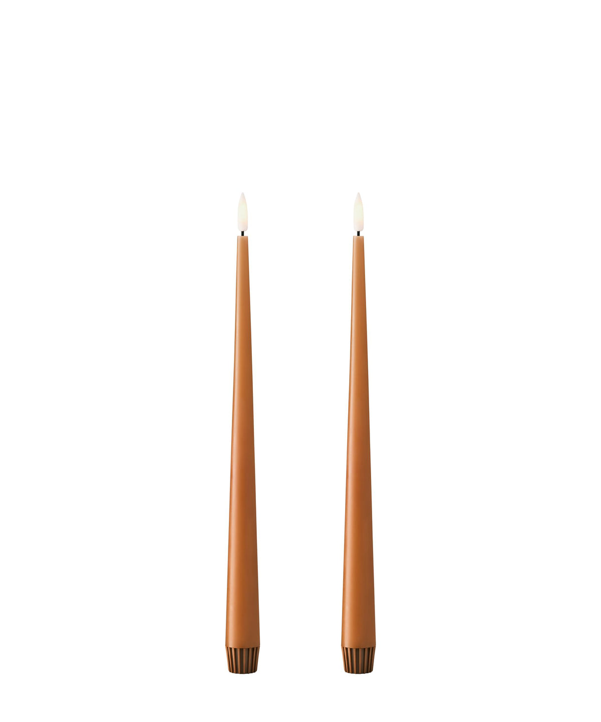 Ester & Erik LED Tapered Candle (Pack of 2) - Raw Toffee Col. 23