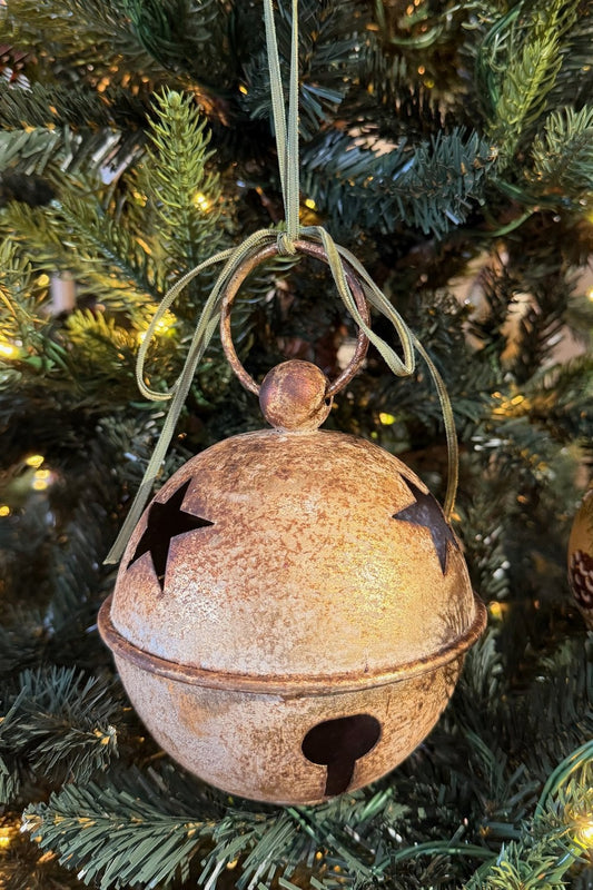 Rustic Gold Hanging Bauble D12cm