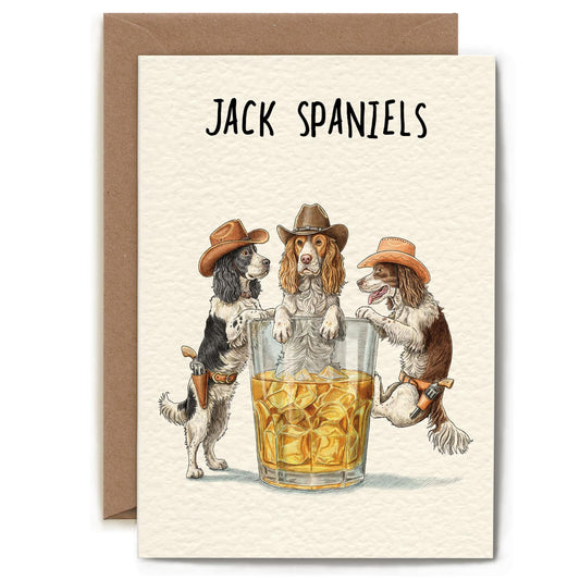 Jack Spaniels Card - Funny Dog Card