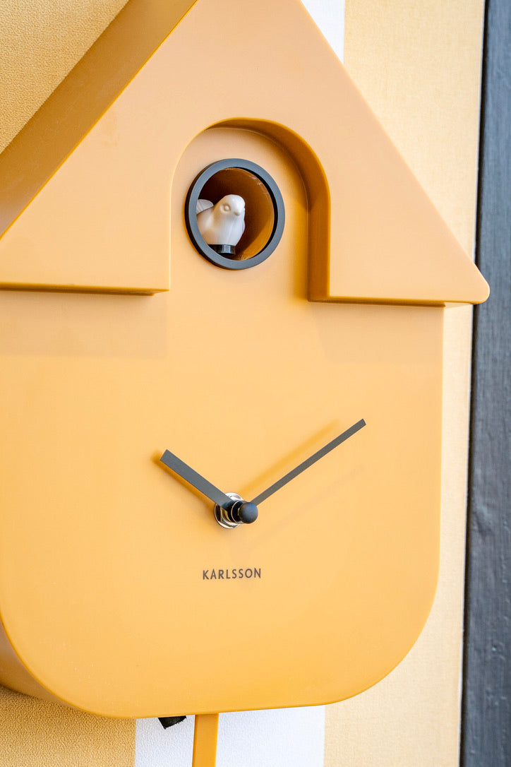Modern Cuckoo Classic Wall Clock (Ochre)