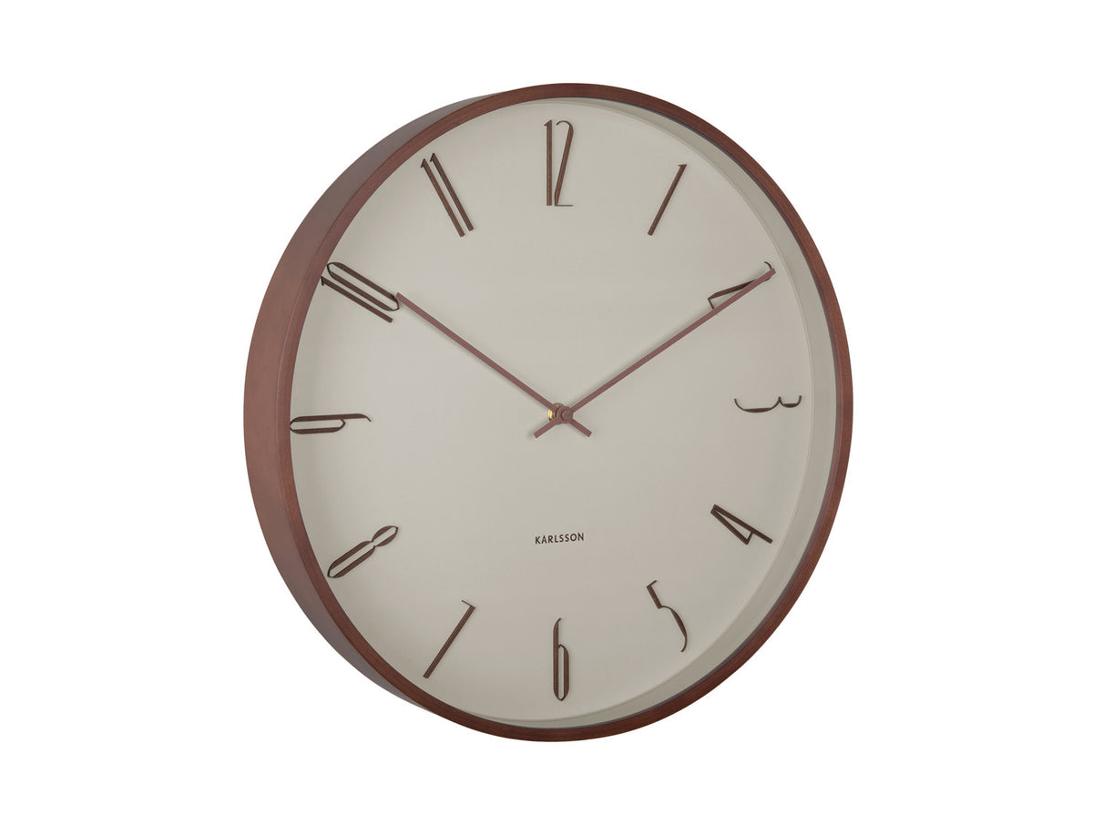 Scandia Wall Clock (Warm Grey) D40cm