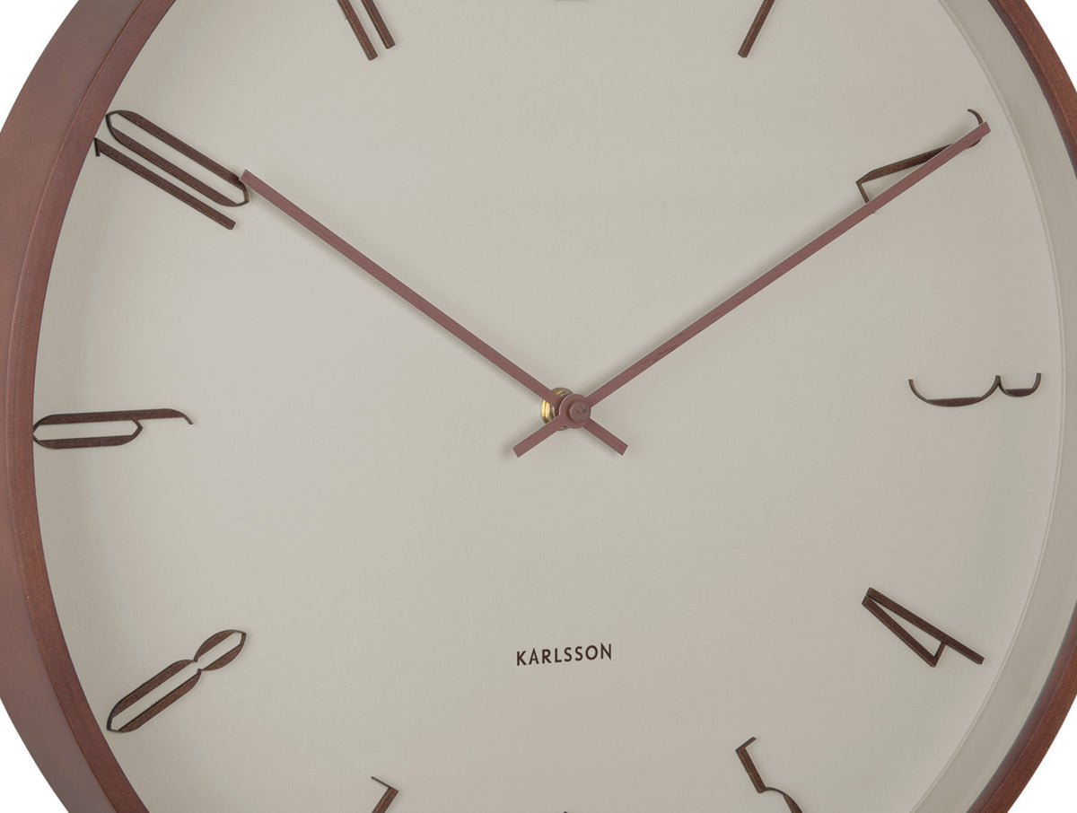 Scandia Wall Clock (Warm Grey) D40cm