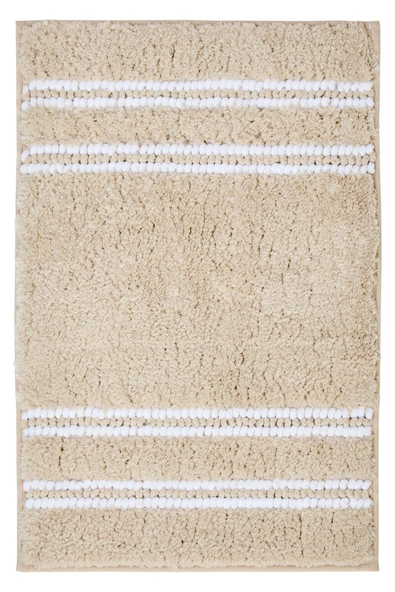 Striped Bath Mat (Beige)