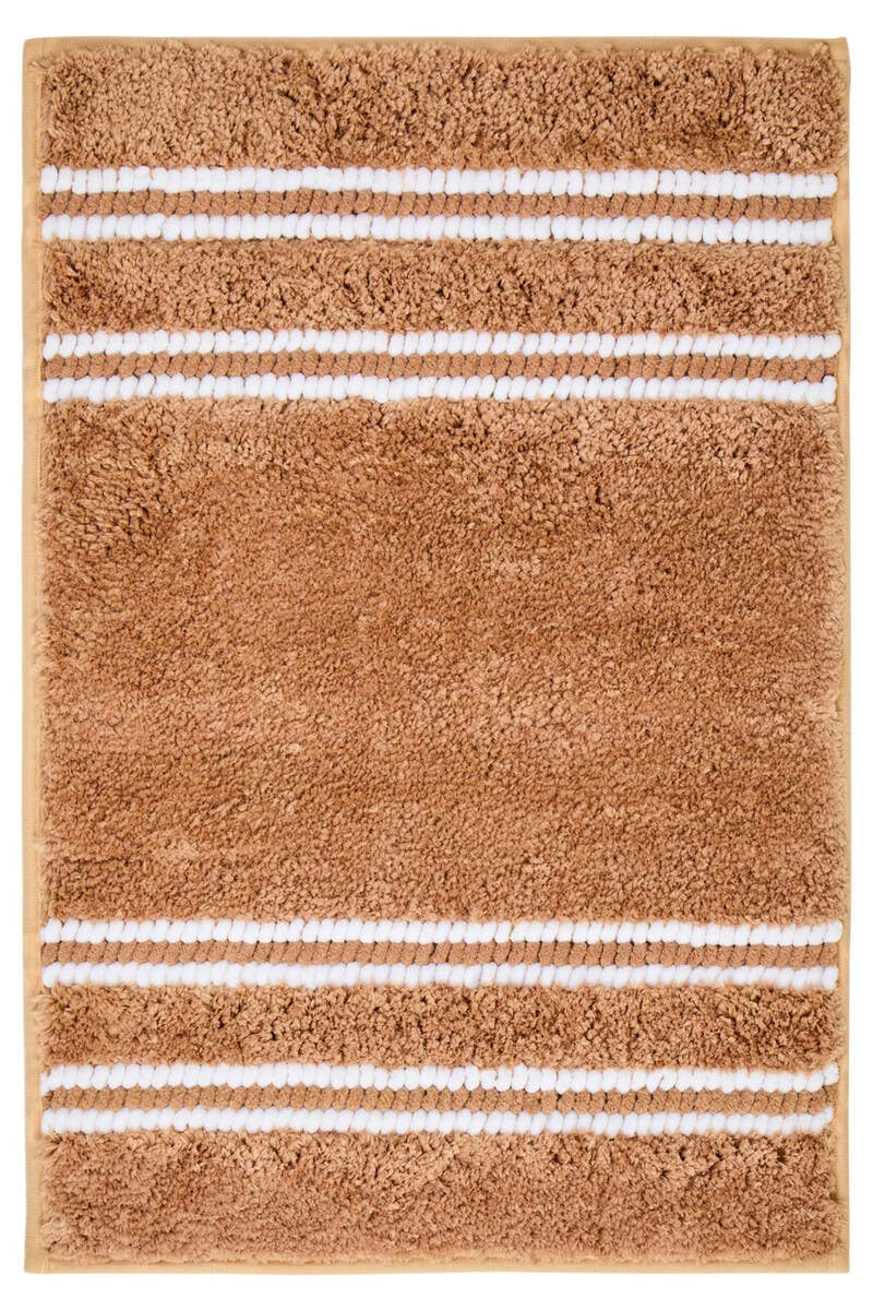 Striped Bath Mat (Caramel)