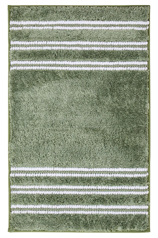 Striped Bath Mat (Sage Green)