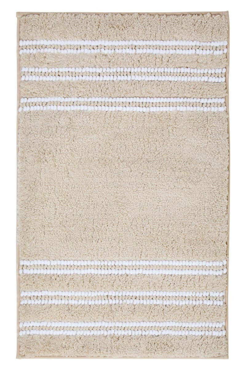 Striped Bath Mat (Beige)