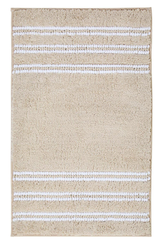 Striped Bath Mat (Beige)