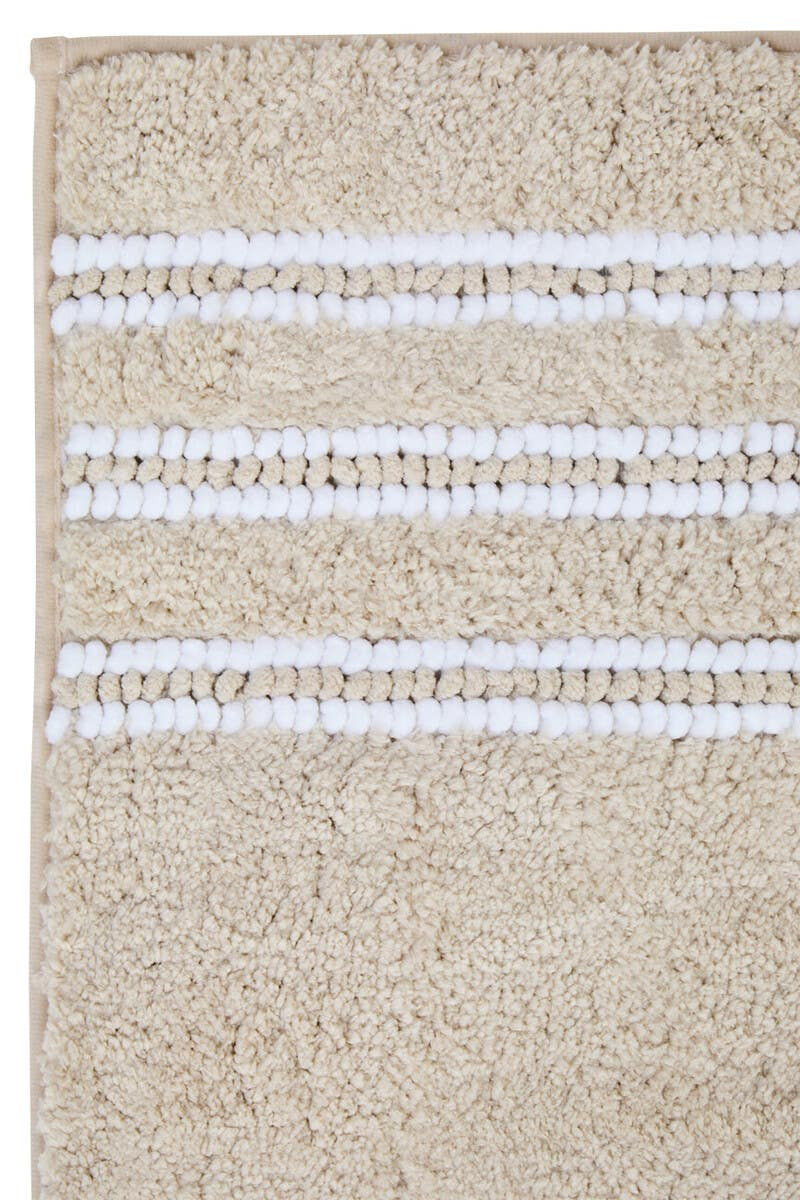 Striped Bath Mat (Beige)