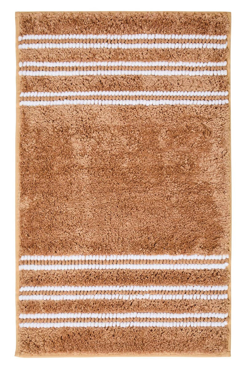 Striped Bath Mat (Caramel)