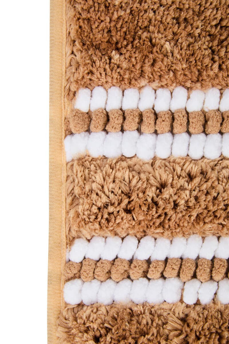 Striped Bath Mat (Caramel)