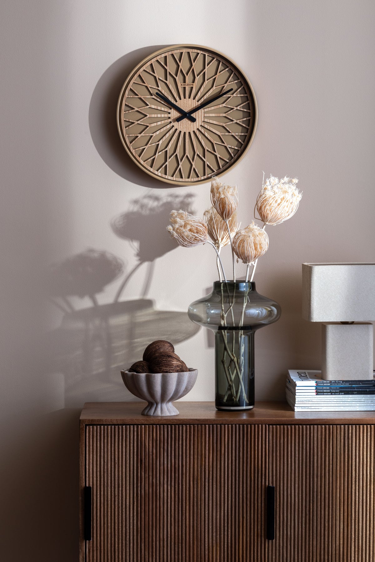 Girasol Wall Clock (Mocha) D40.6cm