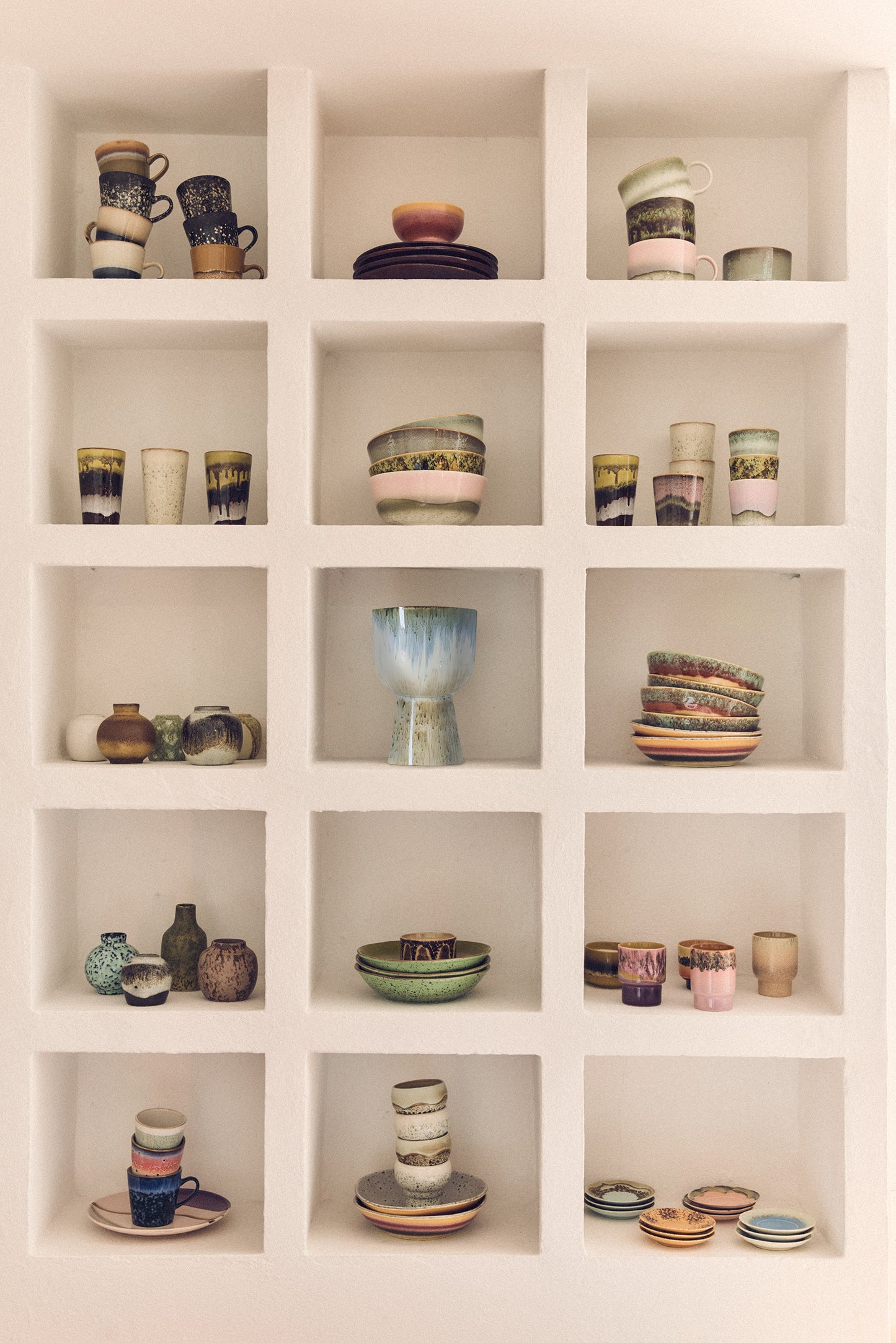 70s ceramics: small vases (Pursuit) Set of 5