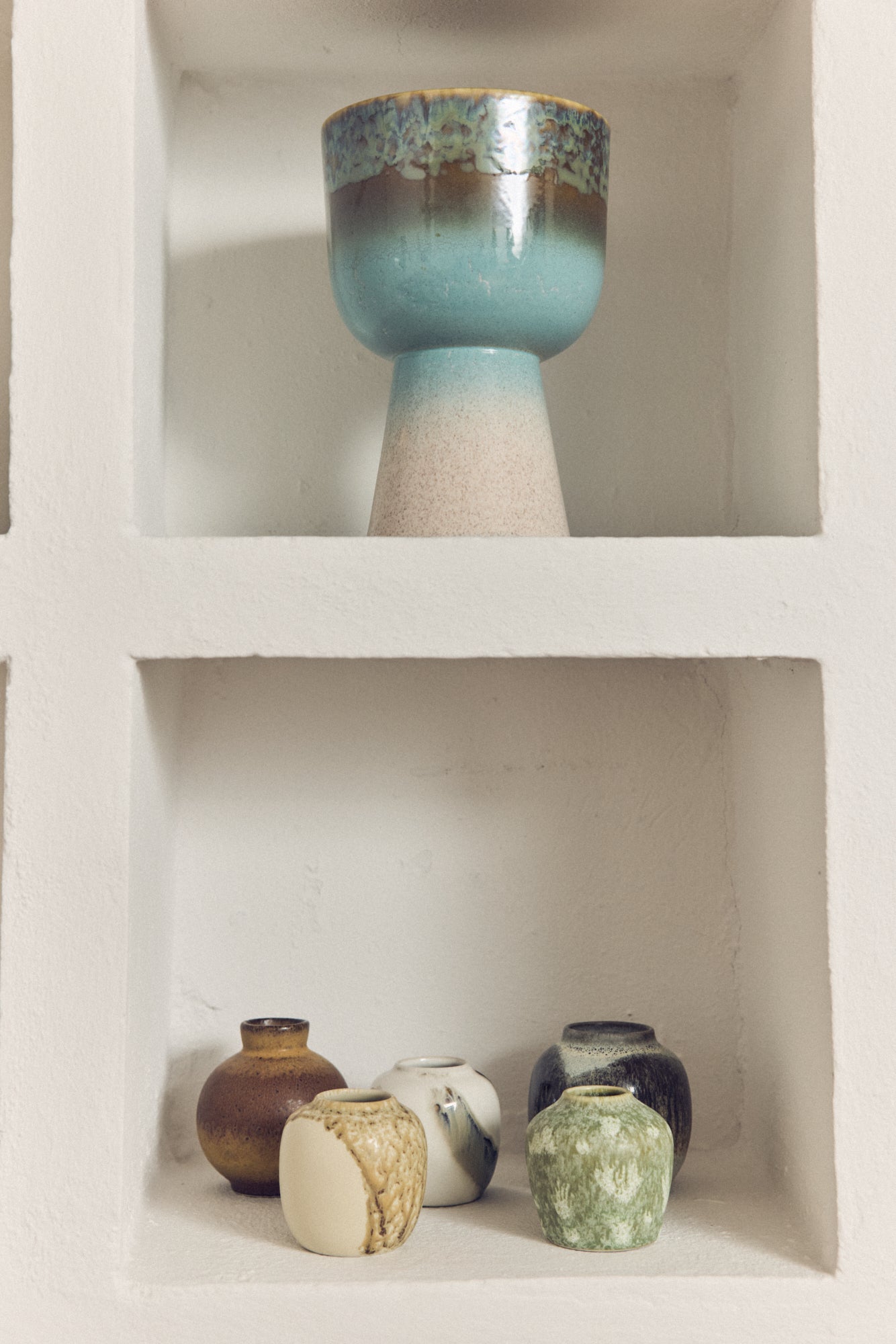 70s ceramics: small vases (Pursuit) Set of 5