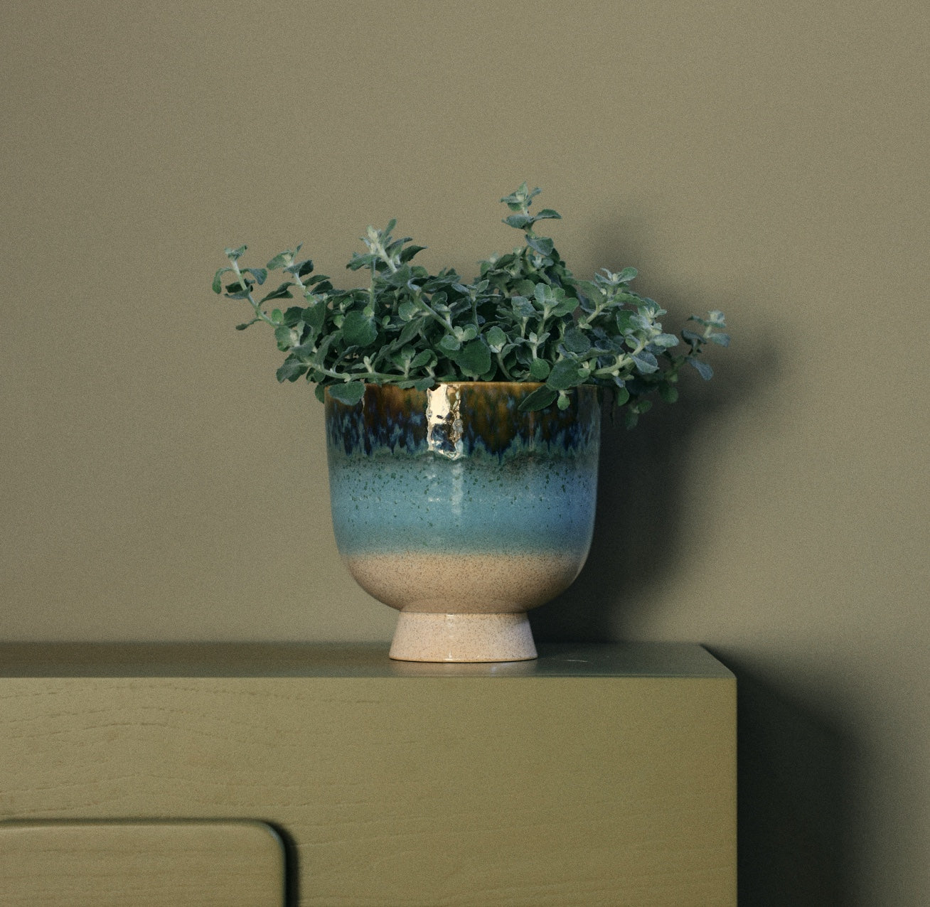 Retro Plant Pot (Lagoon) D20.5cm