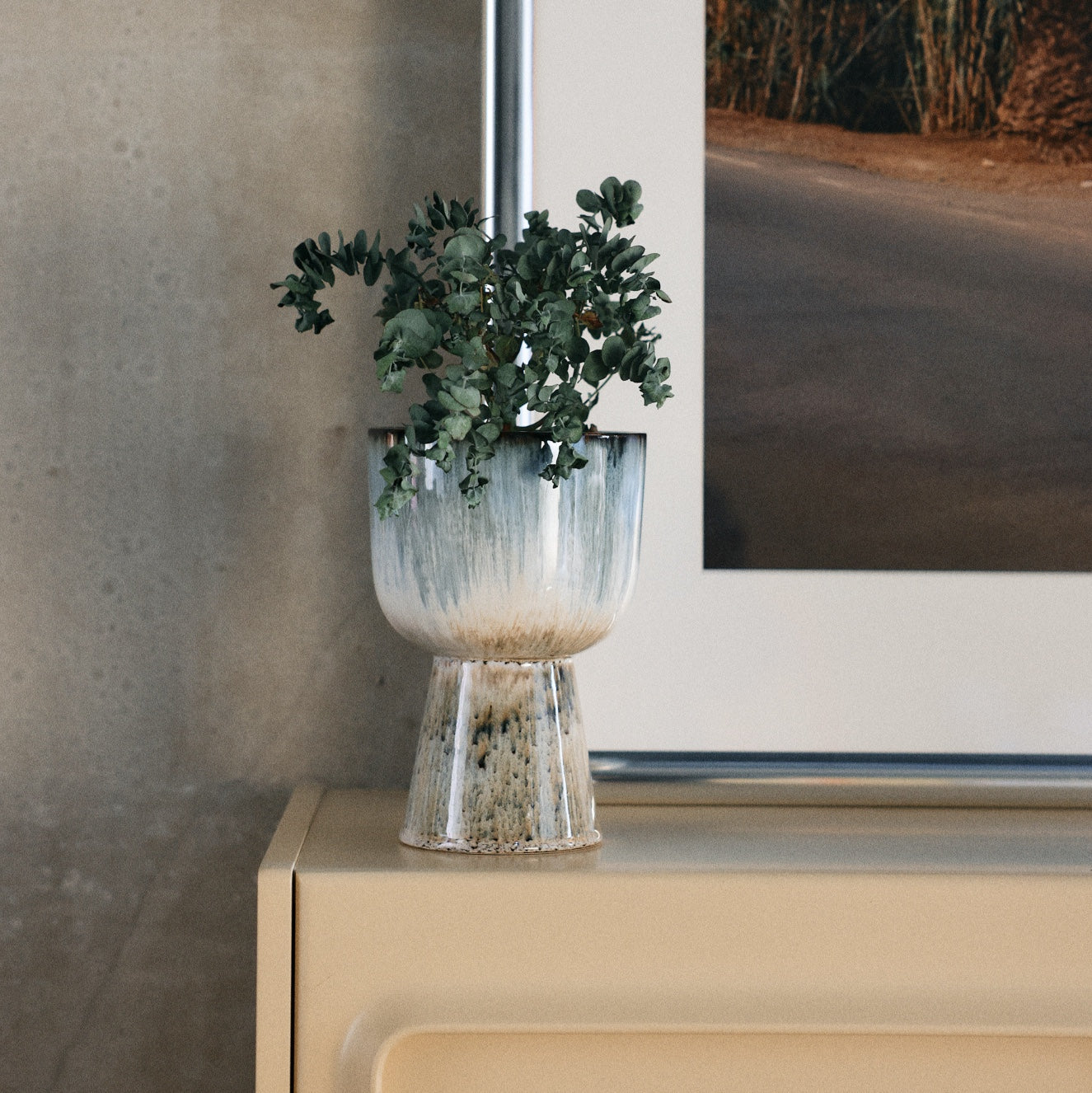 Retro Plant Pot (Glacier) D16.5cm
