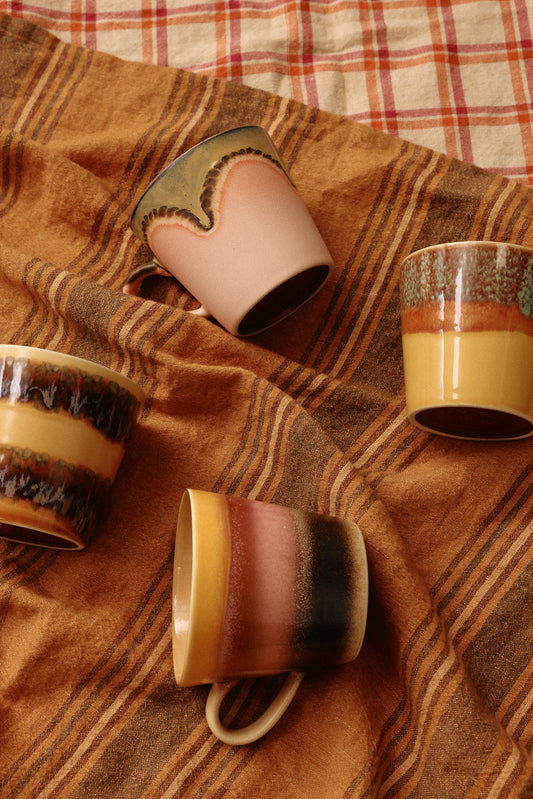 70s ceramics: cappuccino mug (Sunset)