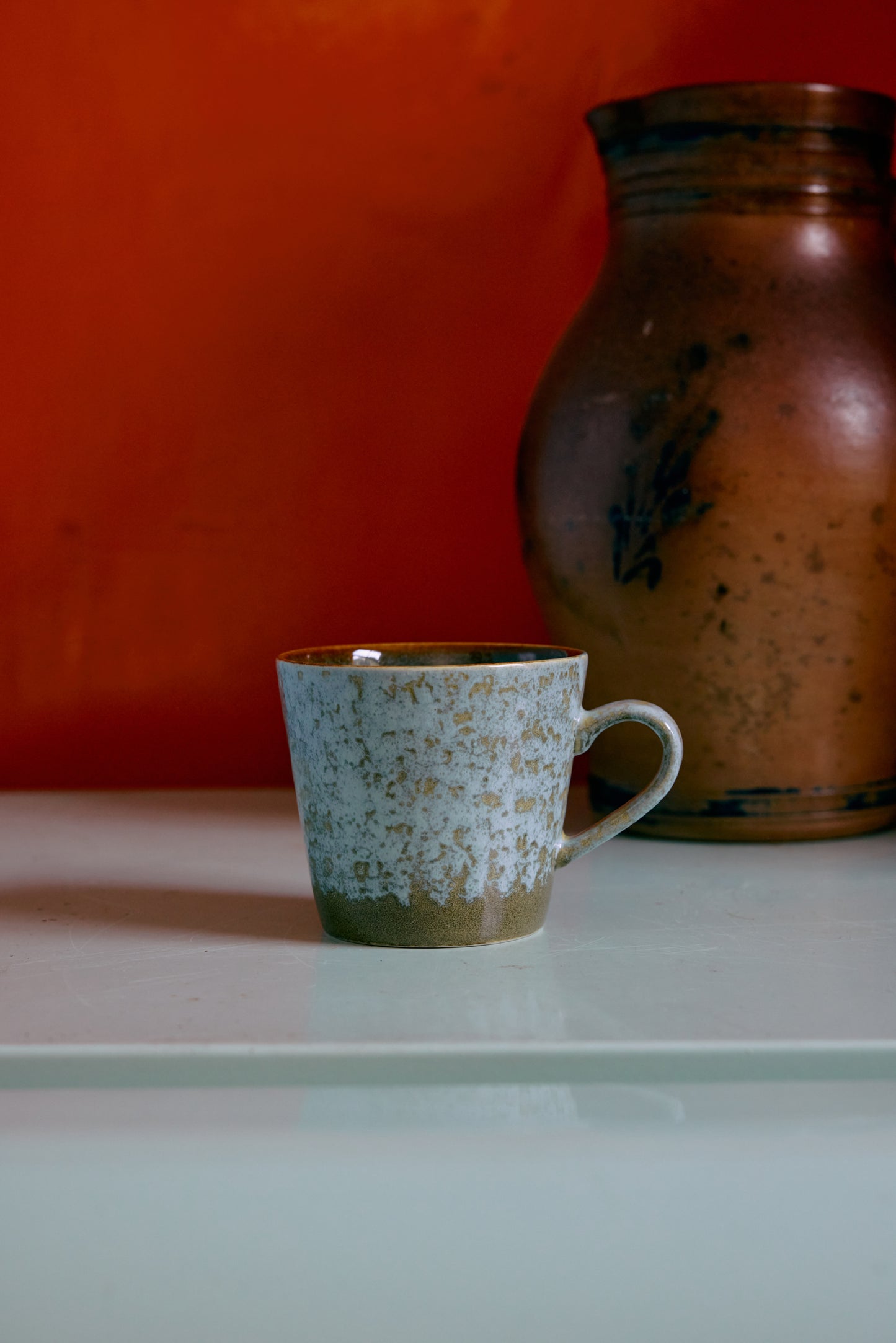 70s ceramics: cappuccino mug (Verdigris)