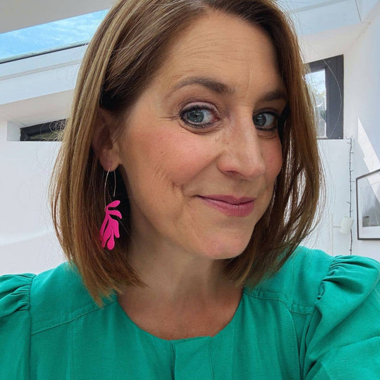 Matisse Earrings - Hot pink