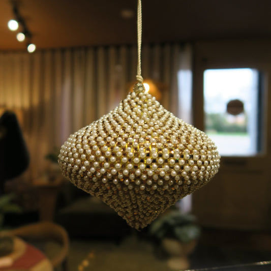 Gold Onion Pearl Bauble D10cm