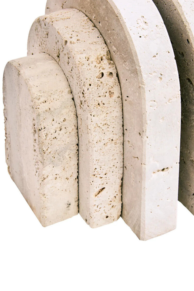 Arched Travertine Bookend (Set of 2)