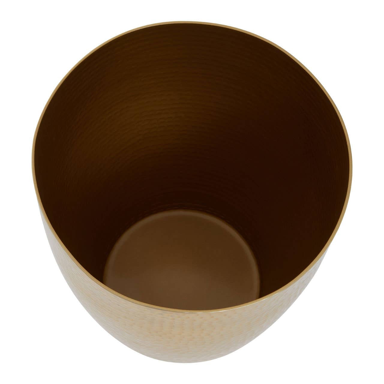 Hammered Gold Finish Waste Bin