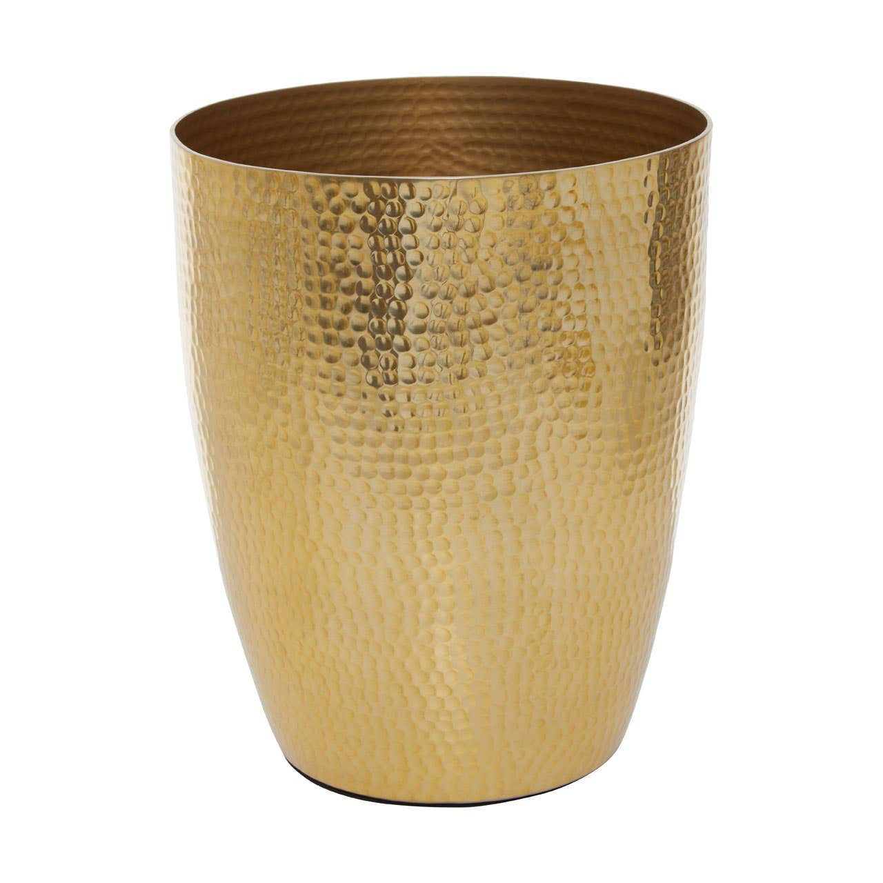 Hammered Gold Finish Waste Bin