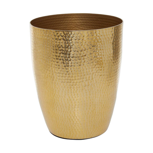 Hammered Gold Finish Waste Bin