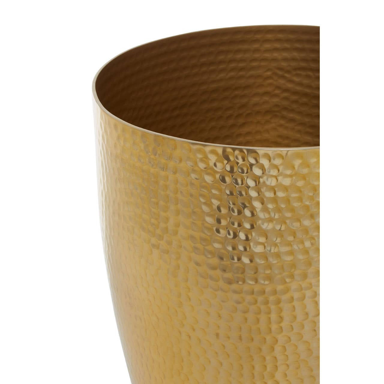Hammered Gold Finish Waste Bin