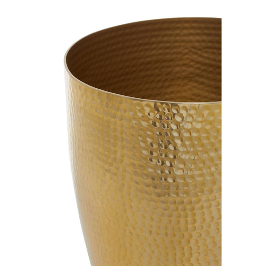 Hammered Gold Finish Waste Bin